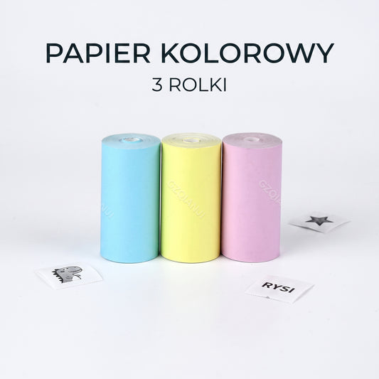 Papier kolorowy – 3 rolki