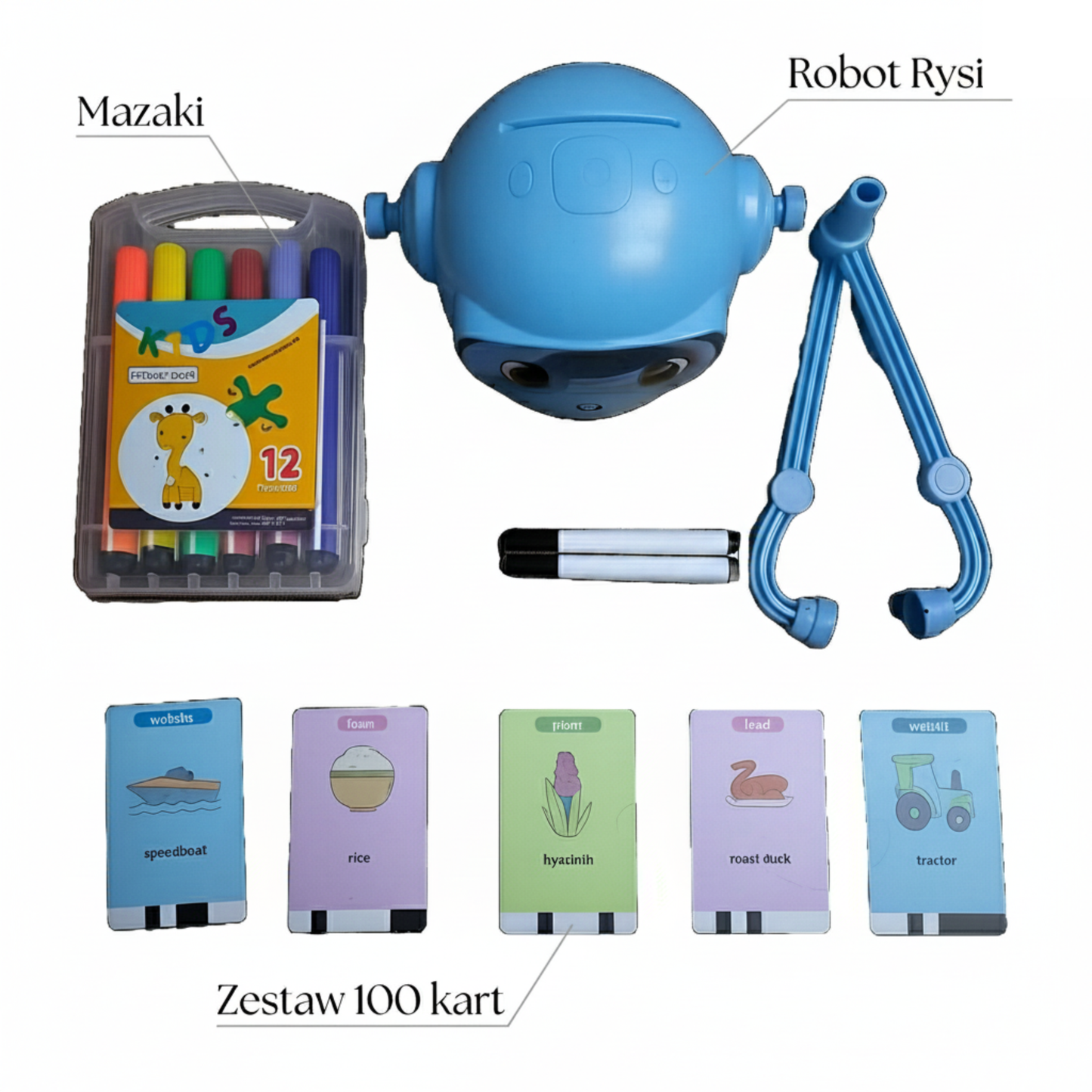 Rysi™ - Interaktywny Robot do rysowania i nauki angielskiego