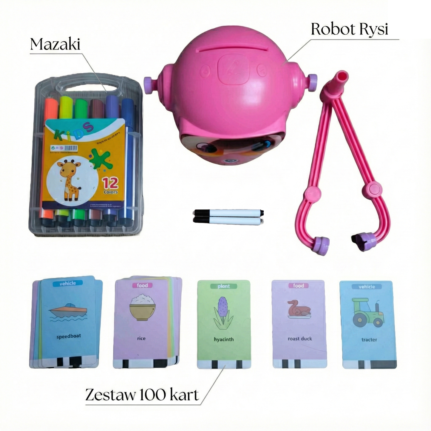 Rysi™ - Interaktywny Robot do rysowania i nauki angielskiego